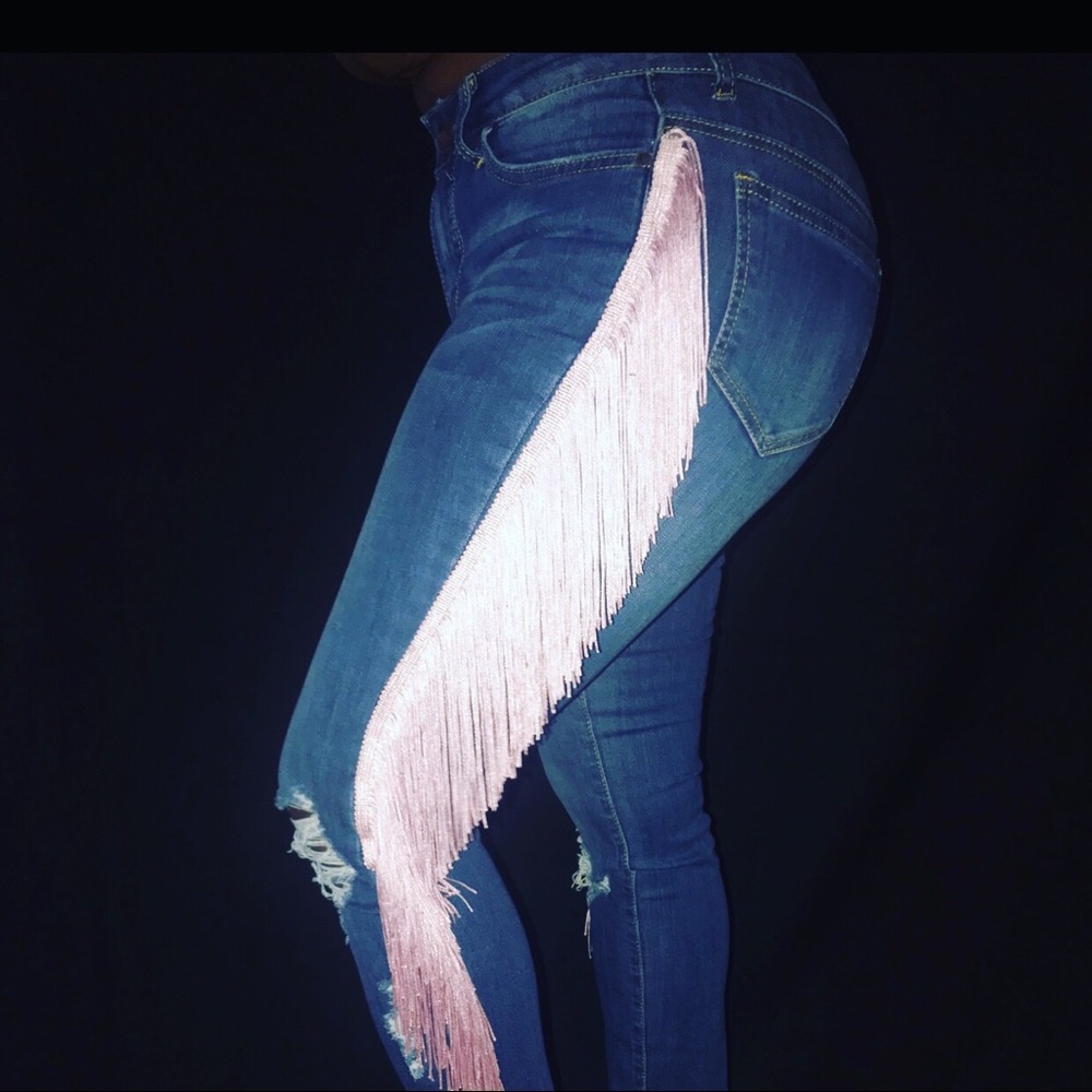 Custom made friends denim jeans size 1/25